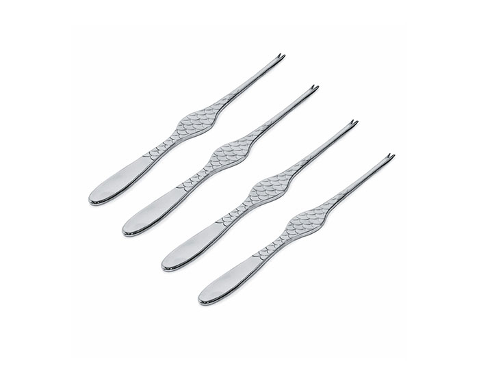 Alessi Colombina Skaldjursbestick 4-pack