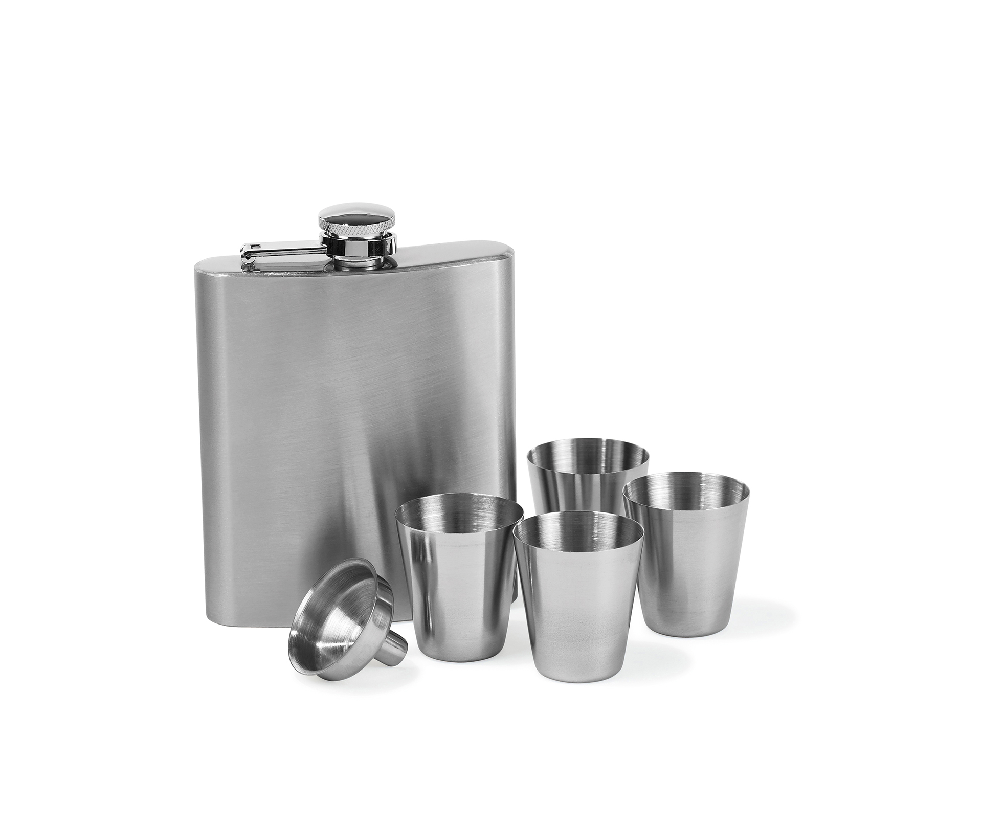 Funktion Fickplunta Set Med 4 st Koppar 20 cl Rostfri